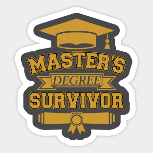 Master's Degree Survivor Sticker